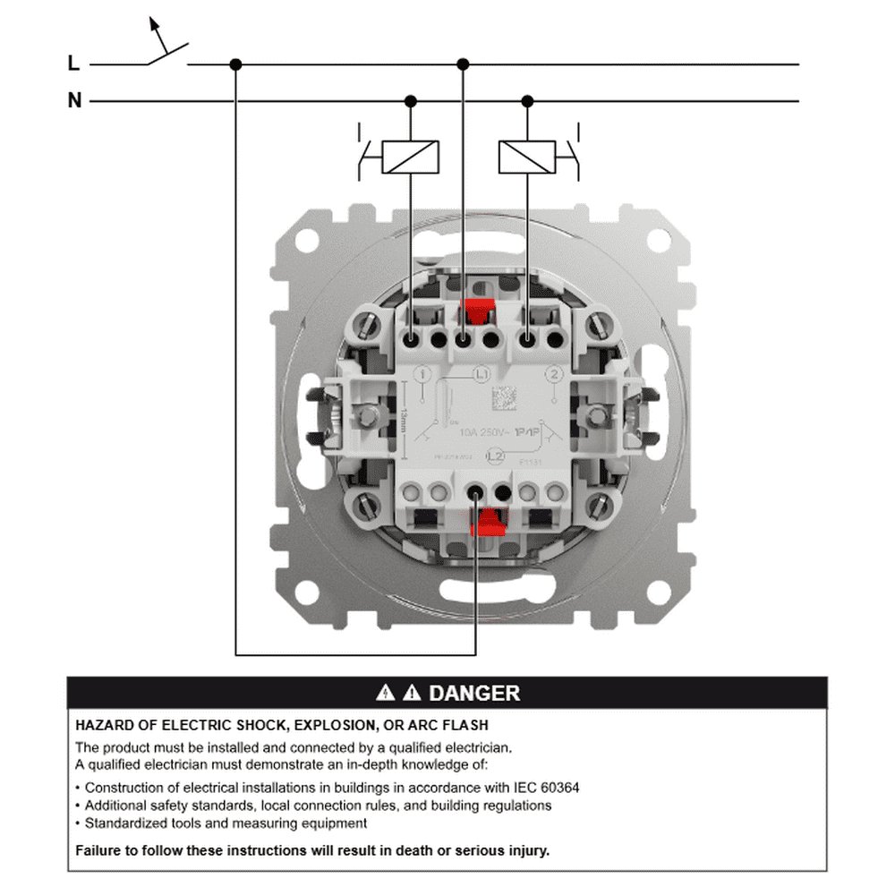 Выключатель кнопочный Schneider Sedna Design алюминий 2 кл. ( SDD113118 )